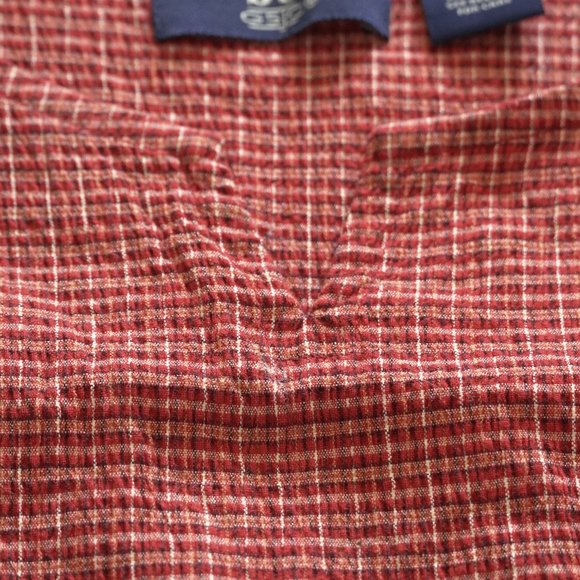 Vtg 90's SO GSJC Sleeveless Red Stripe Pleated Top - Picture 4 of 5